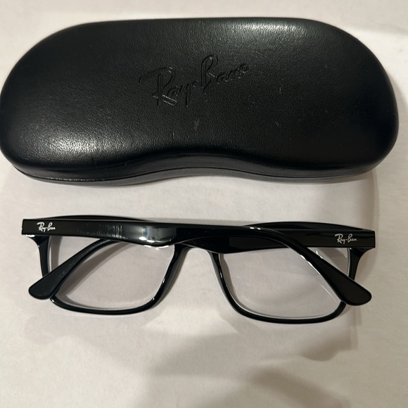 Unisex Ray Ban black frames RB 5279 2000 5518 145 eyeglasses frame with case - Picture 7 of 12